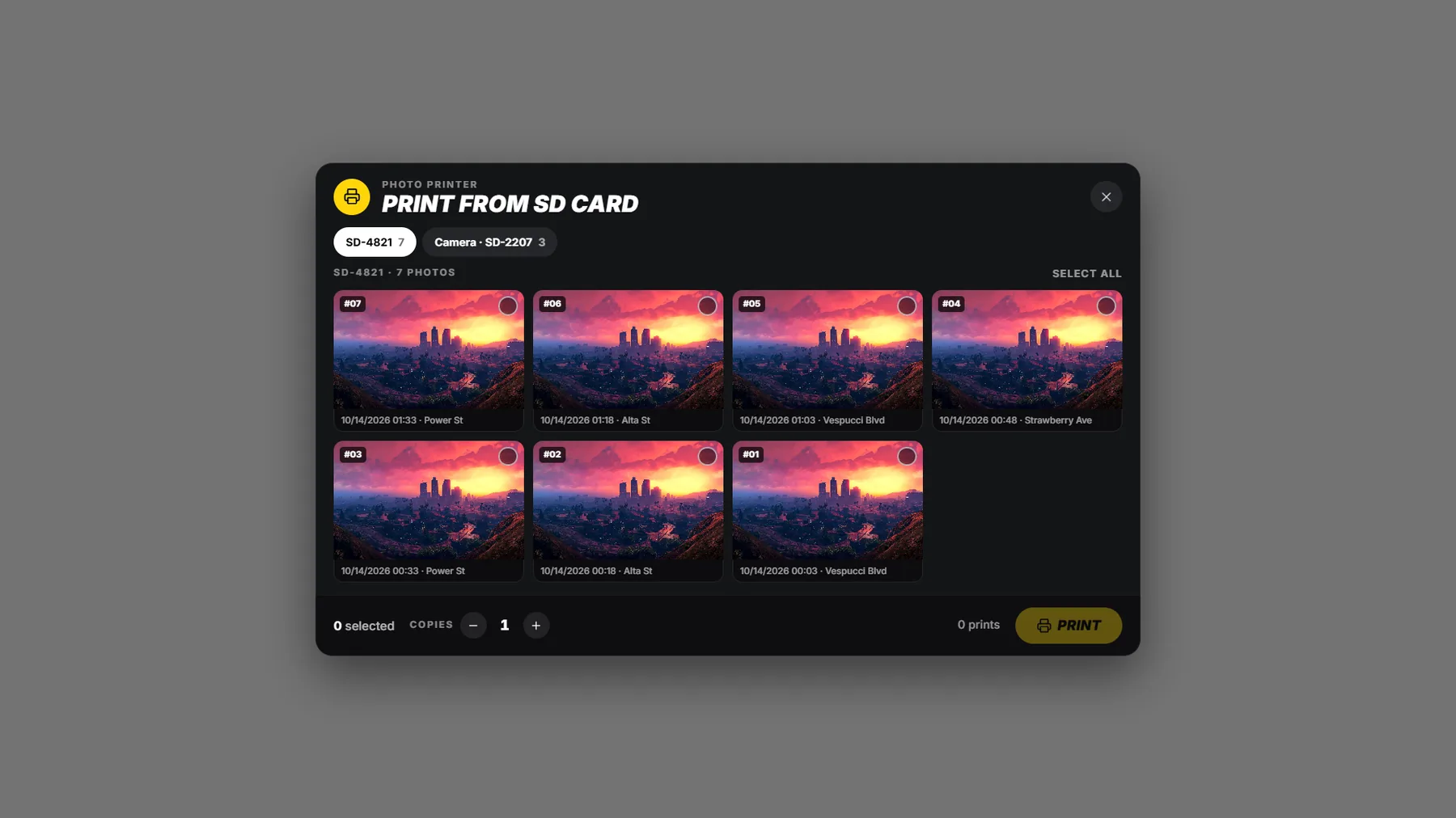 Cards and prints